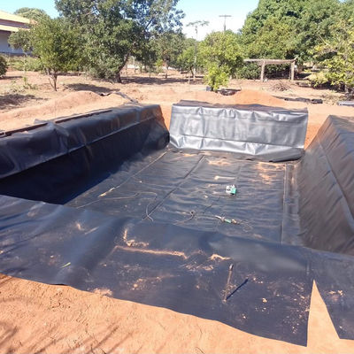 Geomembrana di HDPE rinforzata, rivestimento di membrana di stagno per materia prima 100% vergine di HDPE LLDPE