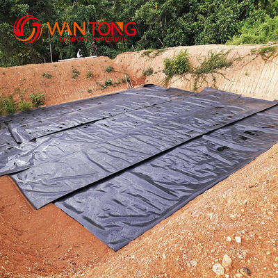 GB/ASTM GRI-GM13 Standard Black HDPE Geomembrane Pond Liner per stagno di gamberetti
