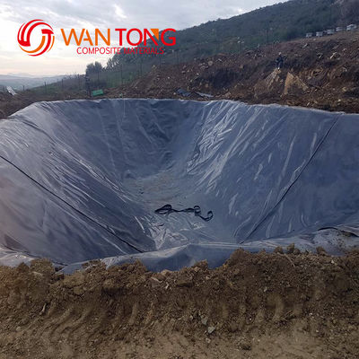 GB/ASTM GRI-GM13 Standard Black HDPE Geomembrane Pond Liner per stagno di gamberetti
