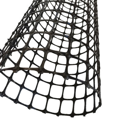 Polipropilene Geo Grid Prodotti di terraforatura Biassiale 35KN Geogrid di plastica 25.4*25.4mm Maglia Dimensione 1-6m Larghezza
