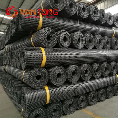 Polipropilene Geo Grid Prodotti di terraforatura Biassiale 35KN Geogrid di plastica 25.4*25.4mm Maglia Dimensione 1-6m Larghezza