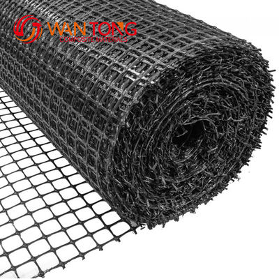 Polipropilene Geo Grid Prodotti di terraforatura Biassiale 35KN Geogrid di plastica 25.4*25.4mm Maglia Dimensione 1-6m Larghezza