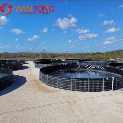 Durata di vita 3-15 anni BLACK Steel Frame PVC HDPE Tank for Indoor Fish Farm Forma quadrata