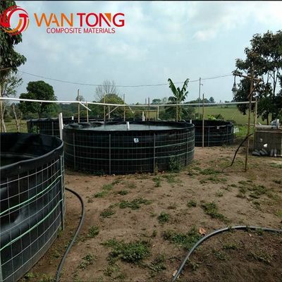 Durata di vita 3-15 anni BLACK Steel Frame PVC HDPE Tank for Indoor Fish Farm Forma quadrata