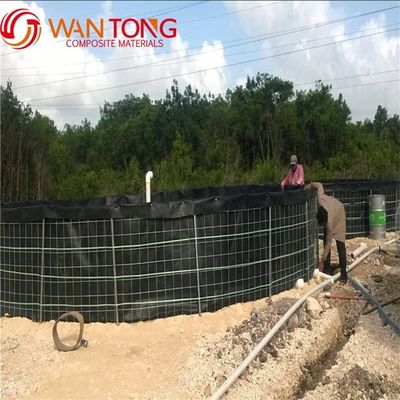 Durata di vita 3-15 anni BLACK Steel Frame PVC HDPE Tank for Indoor Fish Farm Forma quadrata