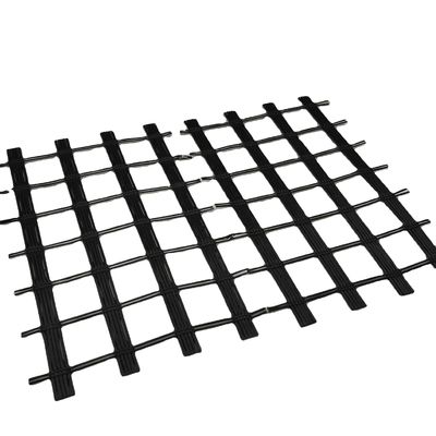 Solidificazione del letto stradale Griglia biassiale in poliestere Geogrid realizzata in giallo con materiale PET da 80-80