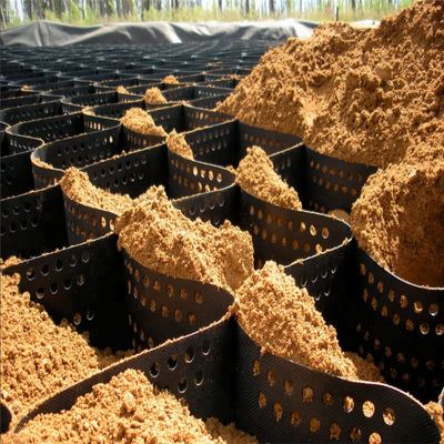 Geocell in HDPE perforato a texture da 50-250 mm per la costruzione di strade lisce e durature