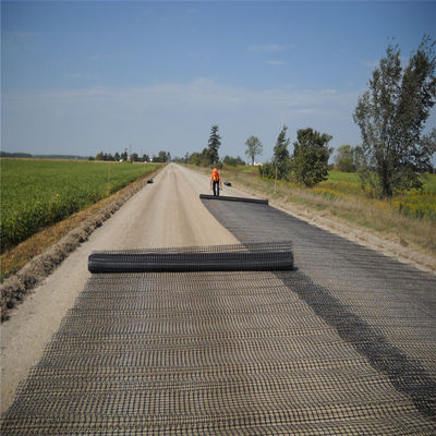 1m Larghezza di rotolamento Design asiatico PE Uniaxial Fence Mesh Geogrid per rinforzo stradale
