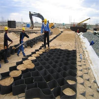 Geocella in HDPE a superficie liscia bianca per la stabilizzazione del suolo e il controllo dell'erosione
