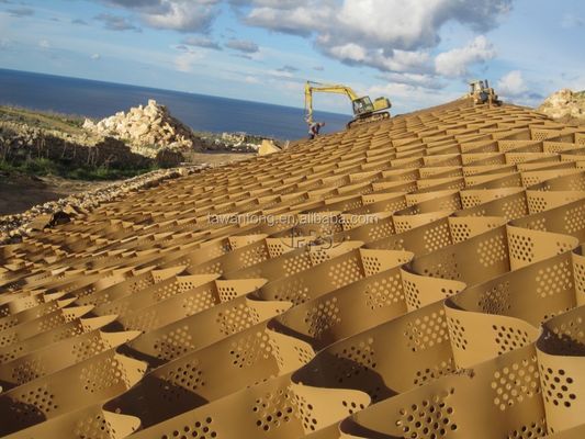 Armatura del suolo di progettazione tradizionale Geogrid Materiale HDPE Geocell Ghiaia per marciapiede