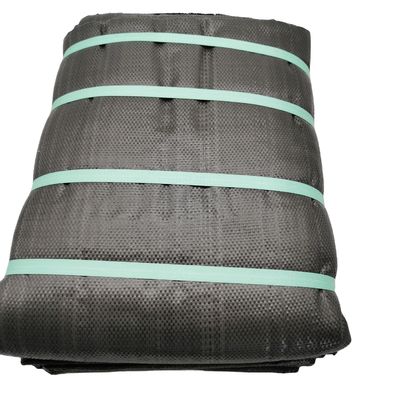 Stile di progettazione Linea verde Nero Plastico PP tessuto Geotextile Anti Weed Mat per Paesaggio Lunghezza personalizzata