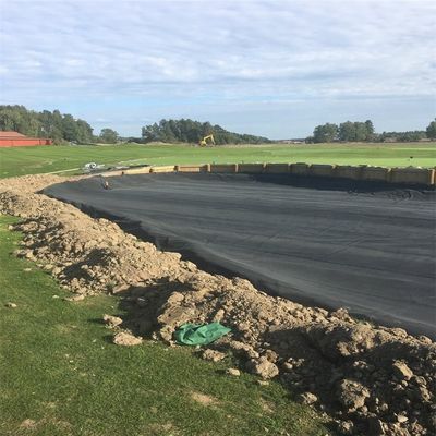 Larghezza personalizzata Geomembrana anti-siccatura liscia in HDPE vergine 100% per rivestimento di stagni per pesci