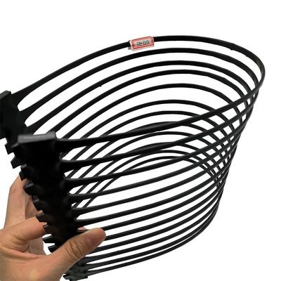 Basso Nero 220kN PP HDPE geogrid uniaxiale per il rinforzo di pareti di sostegno e strade 50m