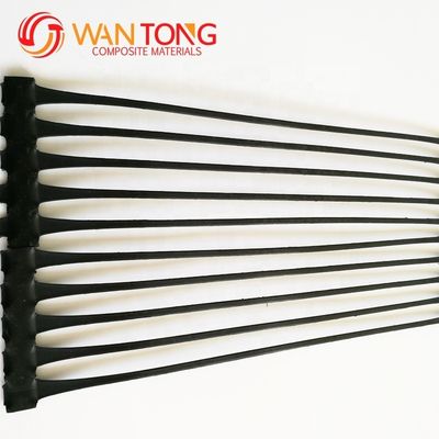 CE/ISO9001 Certificato HDPE Geogrid uniaxiale per rinforzo di parete di sostegno Nero