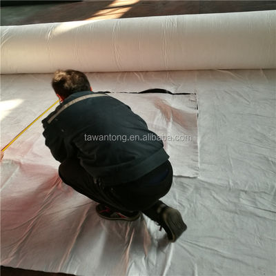Polyester Geotextile non tessuto 250gm Tessuto perforato a ago Fibra lunga Fibra corta 400g