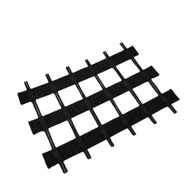 Geogrid di PET con resistenza alla rottura di 50-50KN/m e design tradizionale