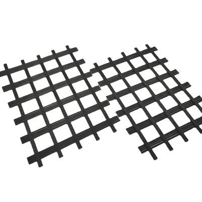 Griglia di rete in fibra di vetro Griglia di fibra di vetro per il rinforzo stradale su terreni molli in nero