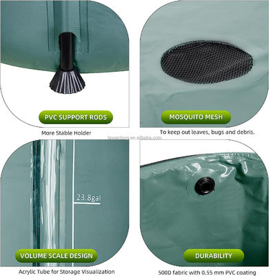 Un barile per pioggia pieghevole da 250 litri è l'aggiunta perfetta al tuo impianto di stoccaggio dell'acqua del giardino.