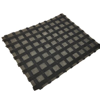 Armatura stradale 100-100kn Geogrid in fibra di vetro composto da 50g di tessuto non tessuto