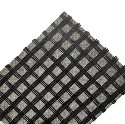 Armatura stradale 100-100kn Geogrid in fibra di vetro composto da 50g di tessuto non tessuto