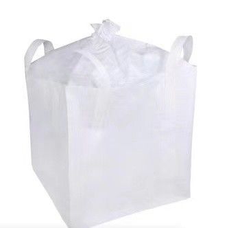 Peso di carico 1000 kg Jumbo Bag con anello croce e gonna bianca superiore