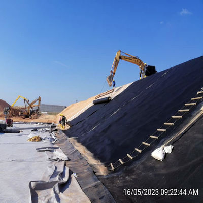 Geomembrana di HDPE rinforzata, rivestimento di membrana di stagno per materia prima 100% vergine di HDPE LLDPE