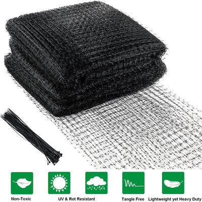 8-100GSM Netting antiuccello in plastica nera PP per recinzioni di allevamenti di polli e reti per cervi