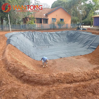 Geomembrana di rivestimento di stagni di allevamenti ittici in HDPE in bianco e nero per la protezione ambientale