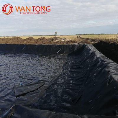 Geomembrana di rivestimento di stagni di allevamenti ittici in HDPE in bianco e nero per la protezione ambientale