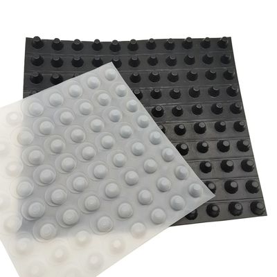 8 mm di altezza HDPE PP non tessuto composito foglio di drenaggio a fossette/tabella di drenaggio
