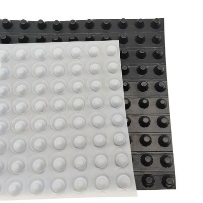8 mm di altezza HDPE PP non tessuto composito foglio di drenaggio a fossette/tabella di drenaggio