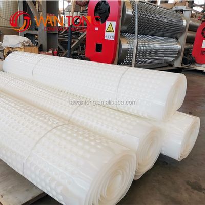 Tavola di drenaggio in plastica a fossette in HDPE di 60 mm di altezza per terrazzi da golf e tetto impermeabilizzato