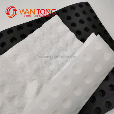 Tavola di drenaggio in plastica a fossette in HDPE di 60 mm di altezza per terrazzi da golf e tetto impermeabilizzato