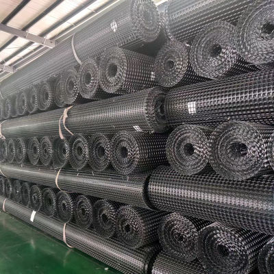30kn PP Plastico Biassiale Geogrid per la costruzione di strade Lunghezza 50-100m Materiale grezzo Plastico PP