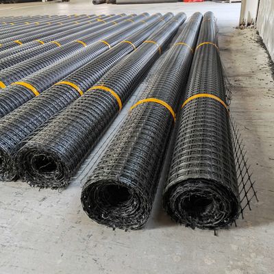 30kn PP Plastico Biassiale Geogrid per la costruzione di strade Lunghezza 50-100m Materiale grezzo Plastico PP