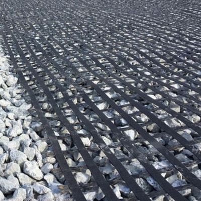 Ponte di terra Strada Costruzione 50kn 80kn 100kn Poliestere Pet Geogrid Spessore 0,2 mm-4 mm