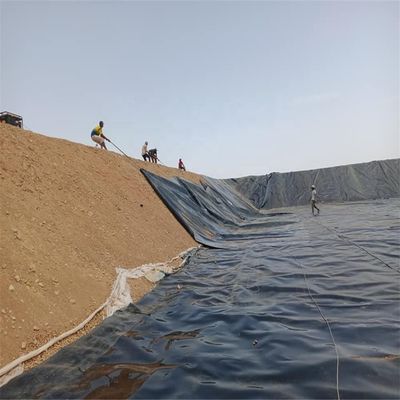 Fabbrica di pesci Liner stagno lamiera impermeabile 1,5 mm monofacciale tessuto HDPE nero Geomembrana