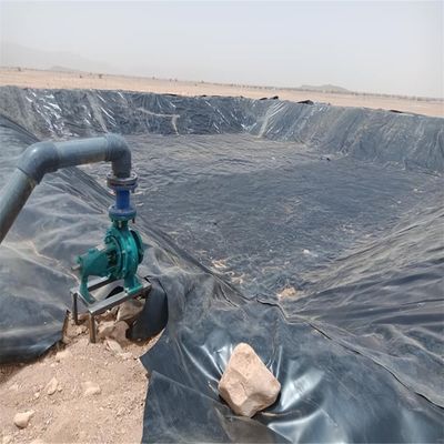 Geomembrana in HDPE nero 1 mm per stagno agricolo impermeabile 0,5 mm 0,75 mm 1,5 mm