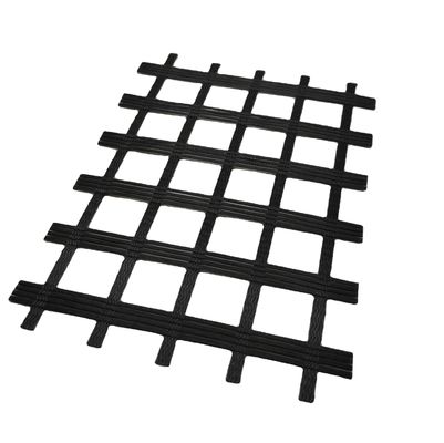Rafforzamento geogrid in poliestere bianco per la stabilizzazione del suolo in ingegneria civile