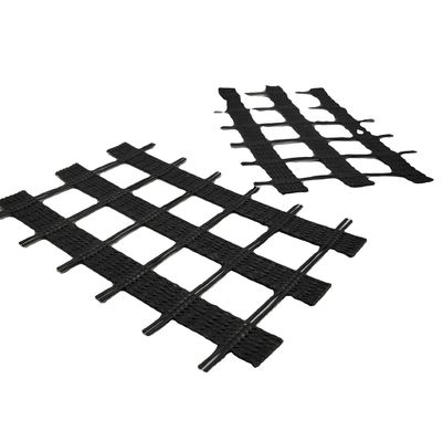 80kn 120kn Rendimento di trazione Biassiale/Uniaxiale Poliester Pet Geogrid per la costruzione stradale