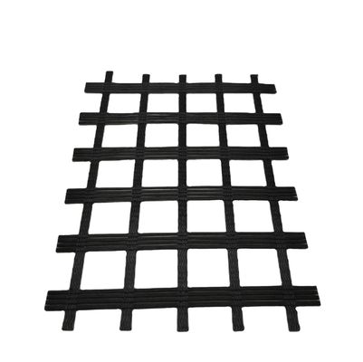 80kn 120kn Rendimento di trazione Biassiale/Uniaxiale Poliester Pet Geogrid per la costruzione stradale