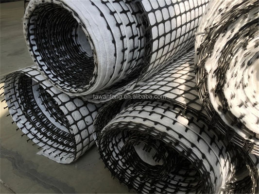 Plastico stradale PP Biassiale Geogrid 40/40kn Geotessile composito non tessuto per rinforzo stradale