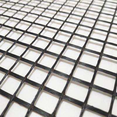 Solidificazione del letto stradale Poliestere biassiale 80-80 PET Geogrid per la stabilizzazione del letto stradale