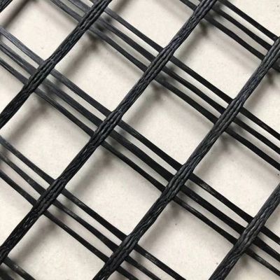 Solidificazione del letto stradale Poliestere biassiale 80-80 PET Geogrid per la stabilizzazione del letto stradale