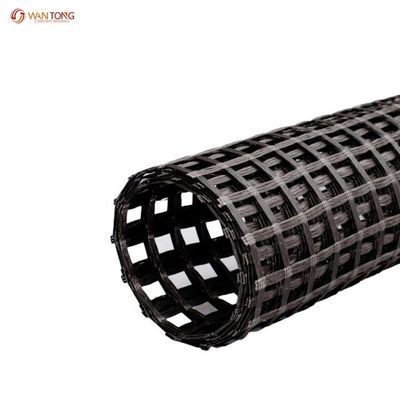Geogrid in fibra di vetro per la resistenza rinforzo del letto stradale Geogrid rivestito di asfalto bianco