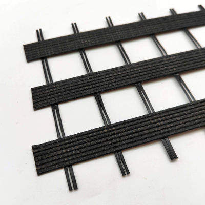Giallo 50KN Geogrid in fibra di vetro rivestita di bitume per il rinforzo delle strade nel design cinese
