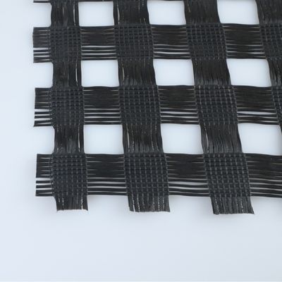 Geogrid in fibra di vetro geocomposta standard ISO per il rinforzo dello strato di asfalto 50/50kn