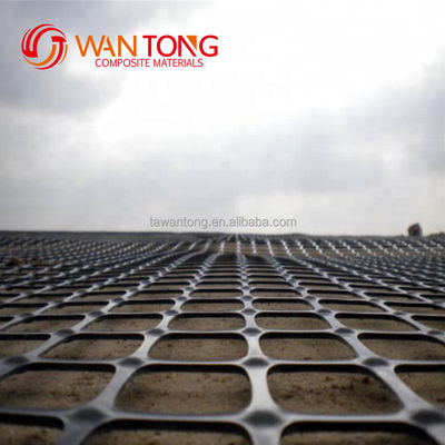 1-6m Larghezza 30kn Plastica PP Biassiale Geogrid Geotextile composito per la costruzione stradale