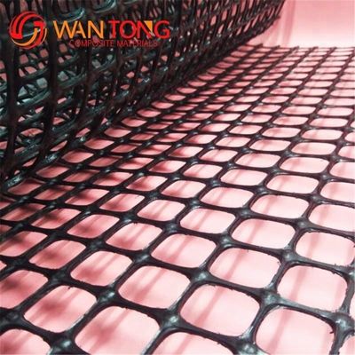 400 g Geogrid in plastica biassiale non tessuta Composito per la stabilizzazione del suolo Geogrid nere