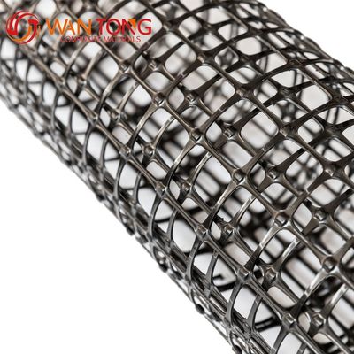 400 g Geogrid in plastica biassiale non tessuta Composito per la stabilizzazione del suolo Geogrid nere